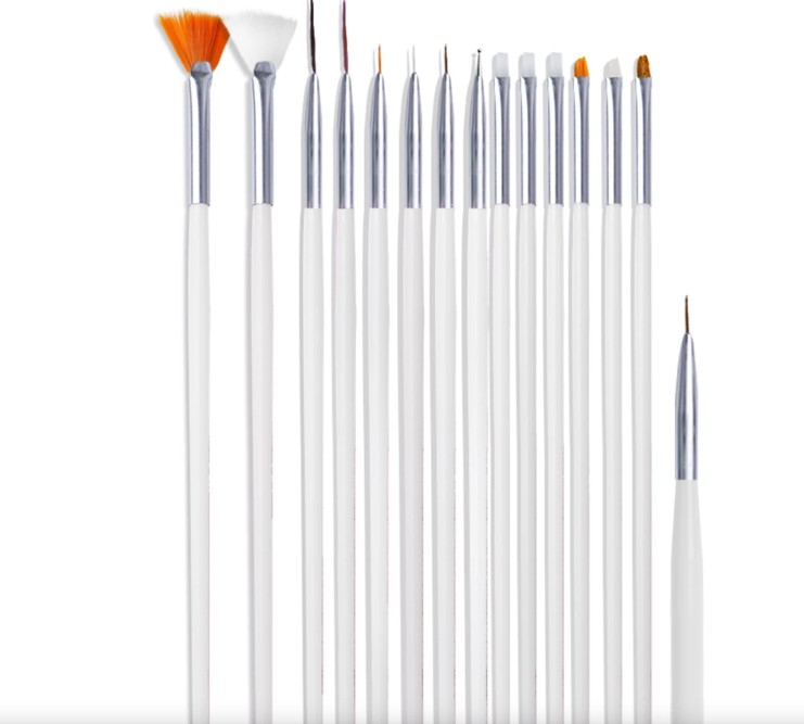 OFON Nail Art Brush Set for Detailed Designs by Beauty Care Bag
