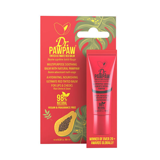 Dr. Pawpaw Multipurpose Tinted Ultimate Red Balm - Natural Moisturizer for Lips and Skin, 10ml by Beauty Care Bag