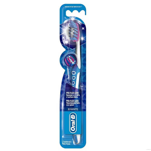 Oral-B 3D White Pro Flex Luxe Medium Toothbrush by Beauty Care Bag
