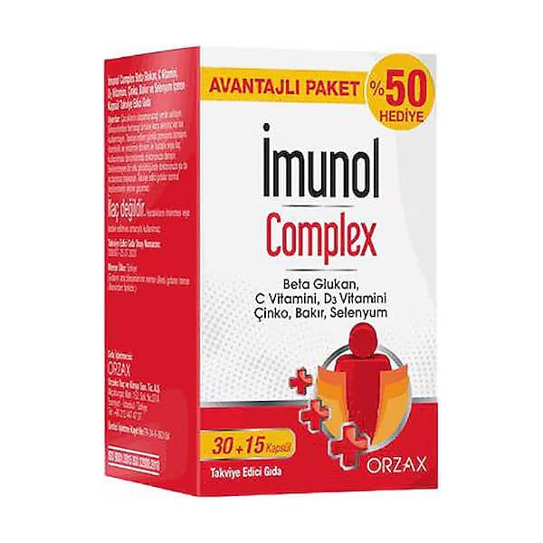 Orzax Imunol Complex Daily Support Supplement 45 CapsulesSupplementsTorqelo.com