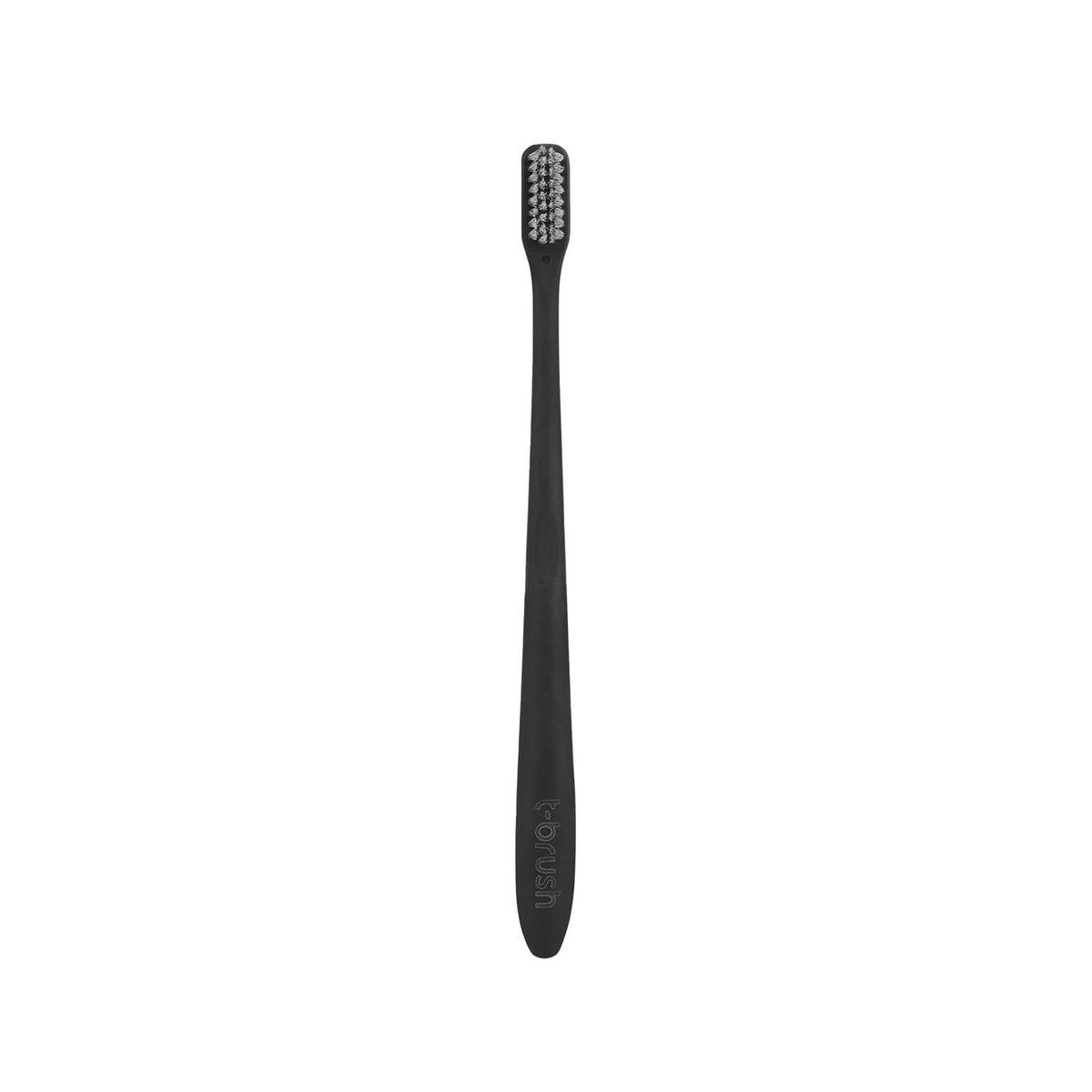 T-Brush Biodegradable Toothbrush Medium Hard Bristles Black - Eco-Friendly Oral Hygiene by Beauty Care Bag