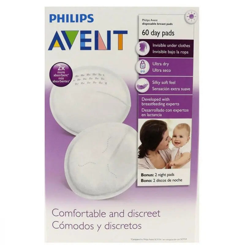 Philips Avent Disposable Breast Pads for Dry Comfort 60ct by Beauty Care Bag