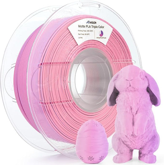 PLA Matte Triple Filament 1.75mm, 1KG/2.2LBPLATorqelo.com