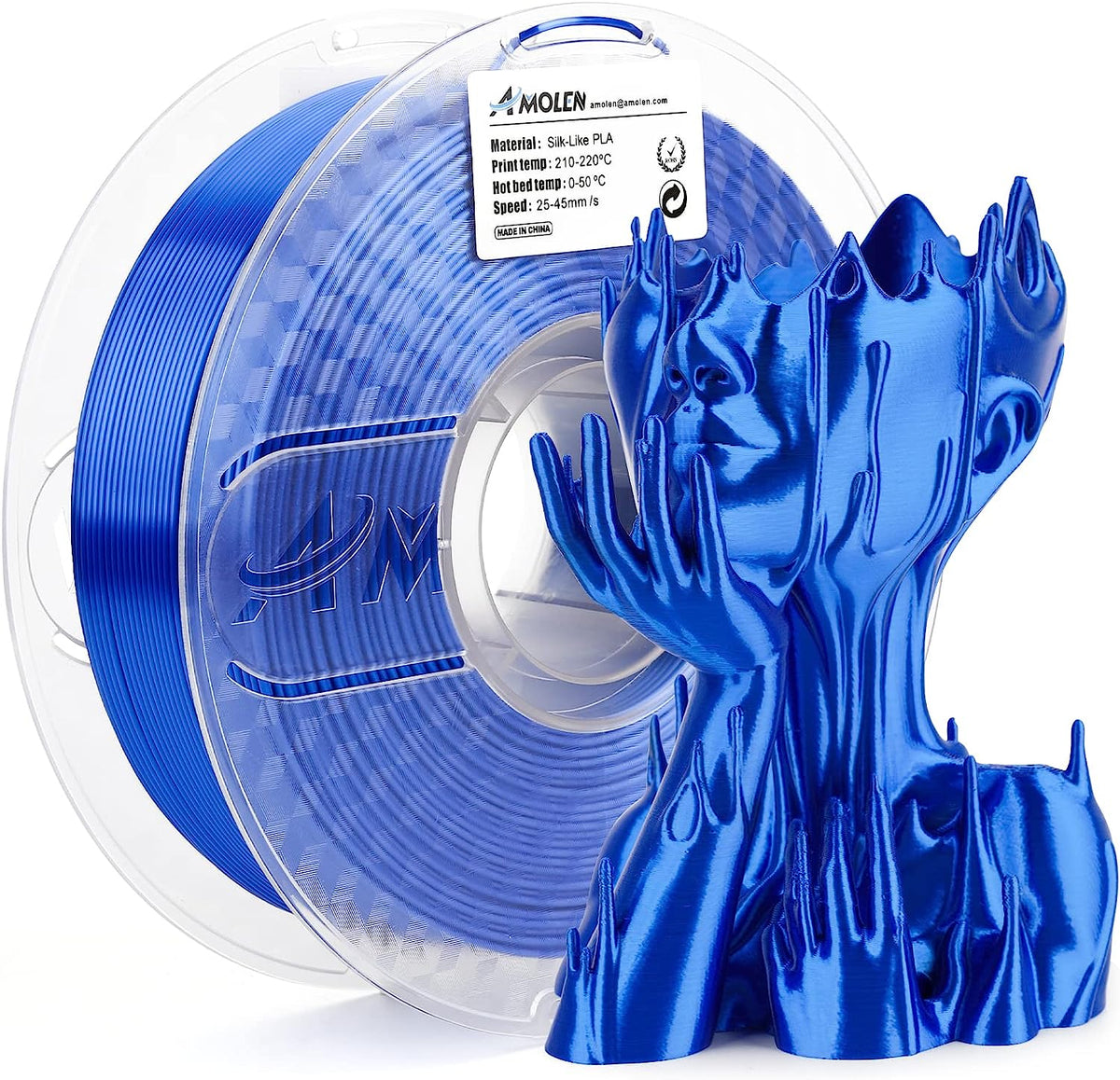 PLA Silk Basic 1.75mm, 1KG/2.2LBPLATorqelo.com