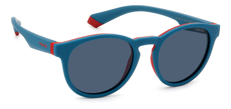 Polaroid Kids PLD 8048/S Blue Sunglasses for Ages 7-10 by Beauty Care Bag