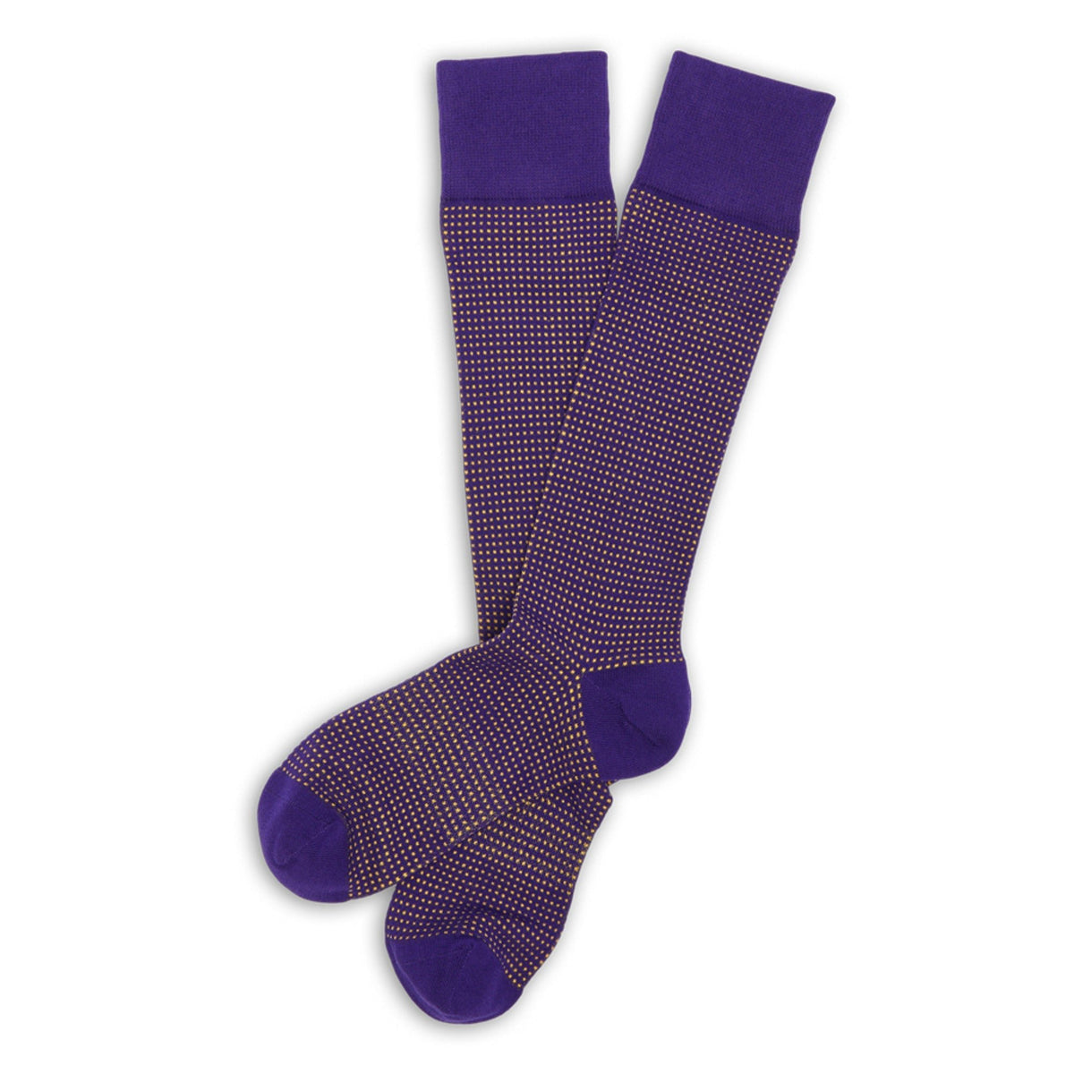 Purple / Gold Birdseye Dress SocksTeam ColorwaysTorqelo.com