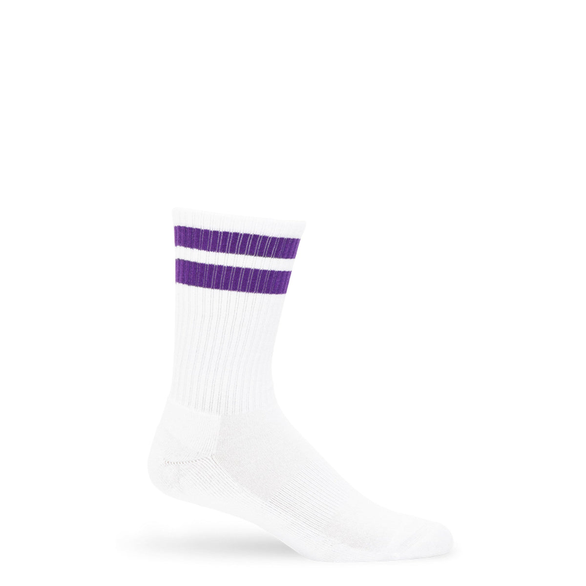 Purple Retro Casual Crew SocksTeam ColorwaysTorqelo.com