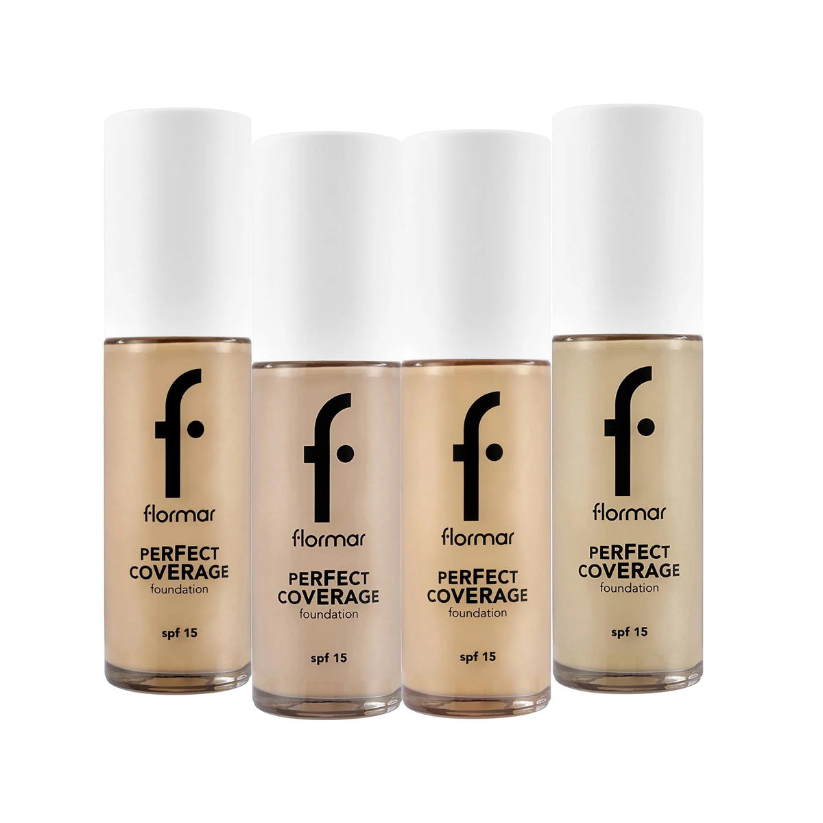 Flormar High Coverage Semi-Matte Foundation Makeup with SPF15 - Flormar Perfect Coverage 30g by Beauty Care Bag