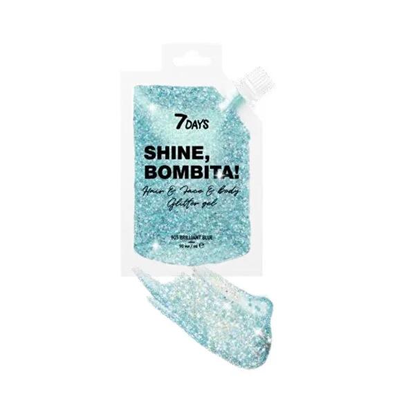 7Days Shine Bombita glitter gel 905 Brilliant Blue
