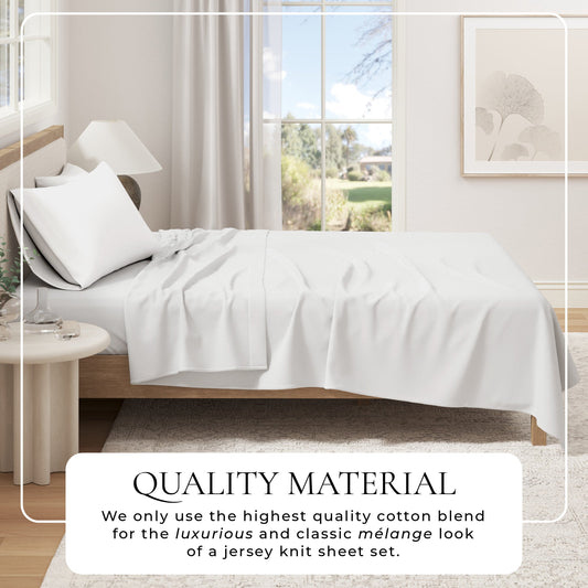 Great Bay Home 100% organic cotton jersey knit sheet set, view 2