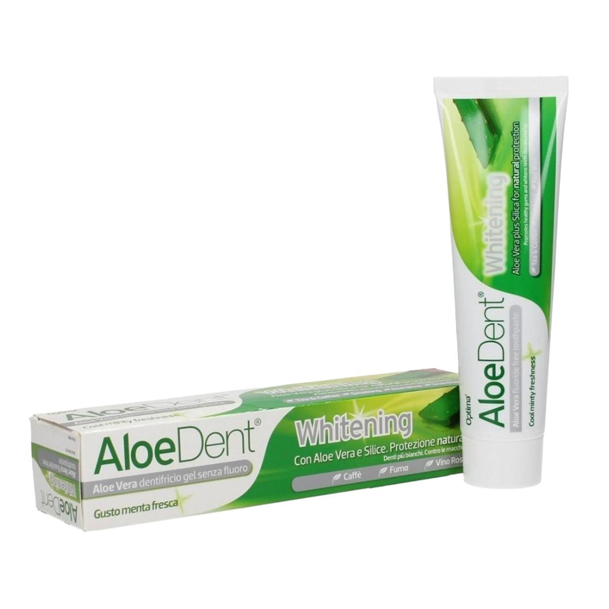 Optima Whitening Toothpaste with Aloe Vera - 100ml - Enhances Smile Appearance & Soothes Gums by Beauty Care Bag