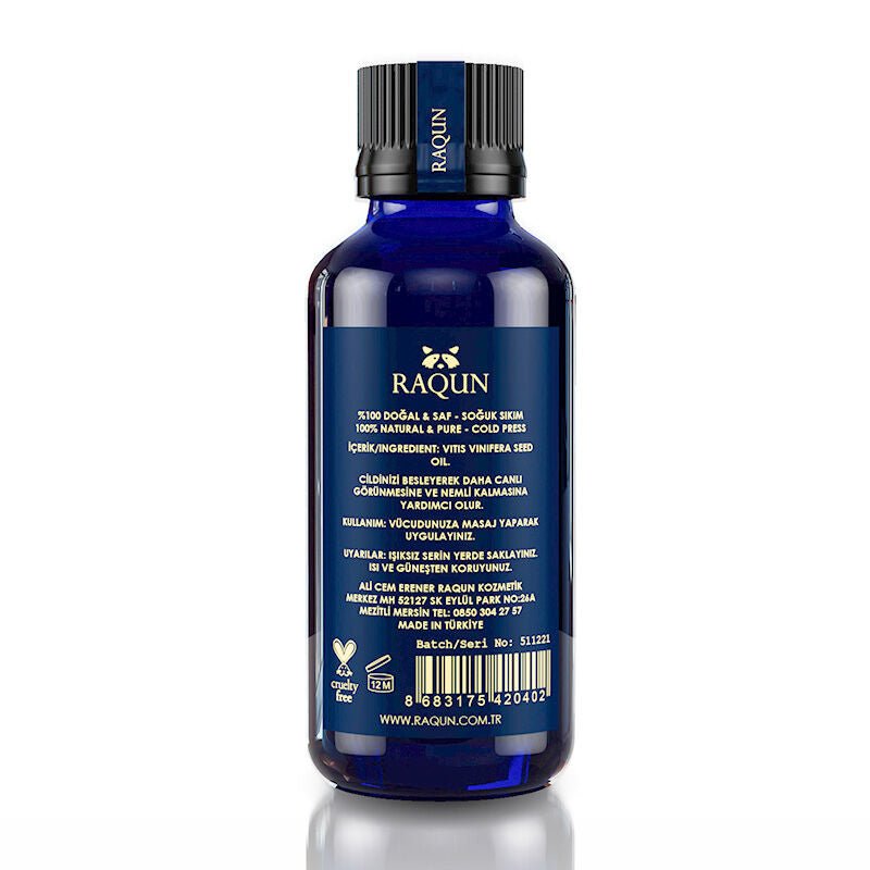 Raqun Pure Grape Seed Oil Hydrating Cold-Pressed 50 mlBody CareTorqelo.com