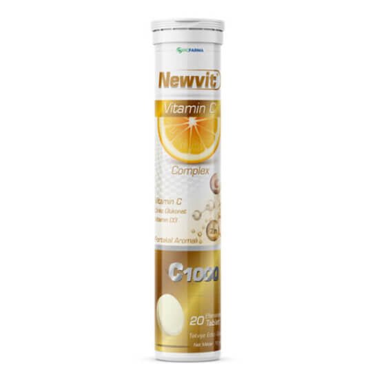 Rcfarma Newvit Vitamin C Complex Effervescent Tablets 20 CountSupplementsTorqelo.com