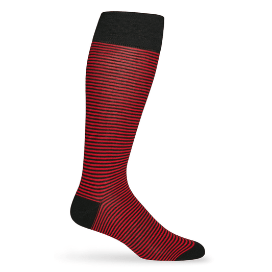 Red and Black - Mini Stripe SocksTeam ColorwaysTorqelo.com