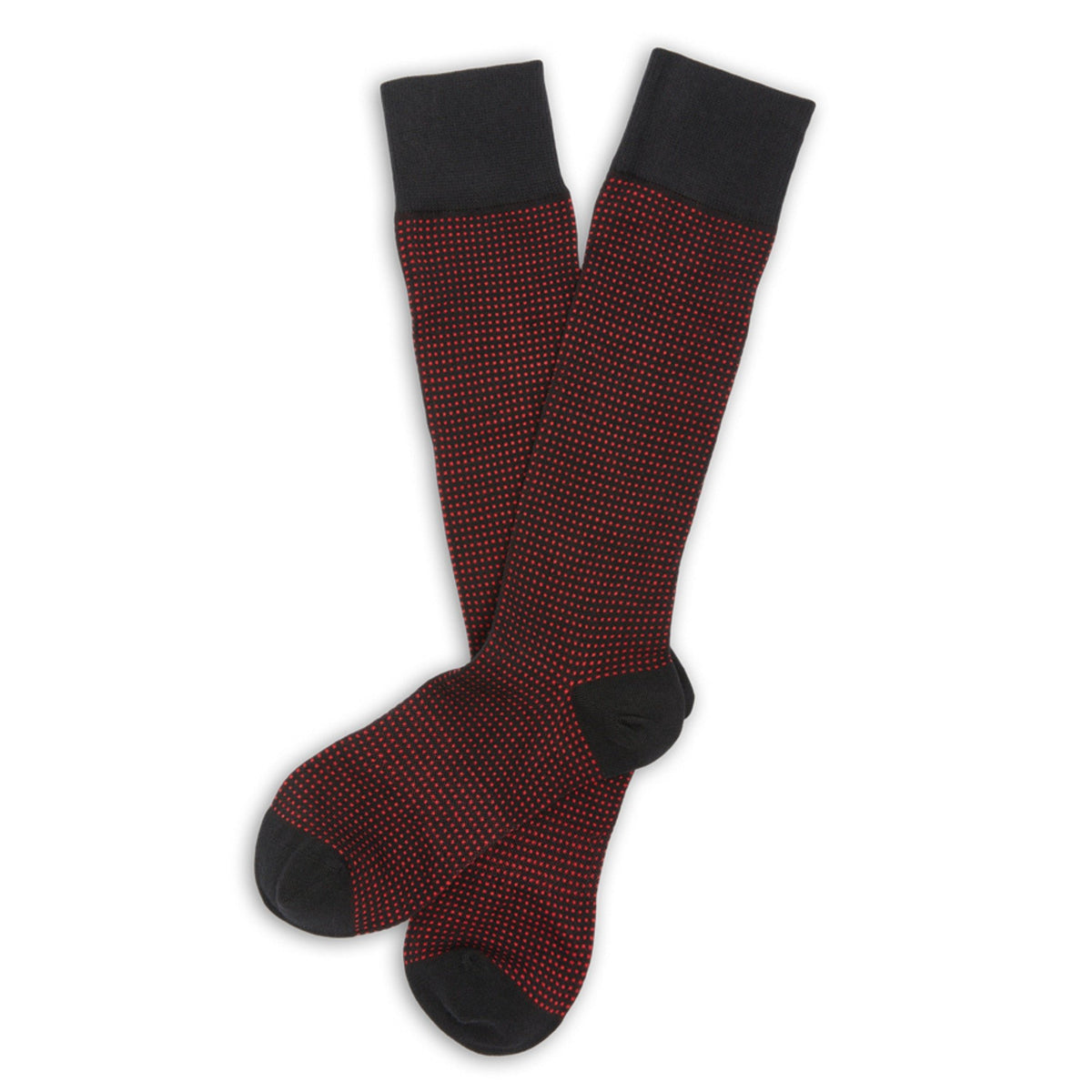 Red / Black Birdseye Dress SocksTeam ColorwaysTorqelo.com