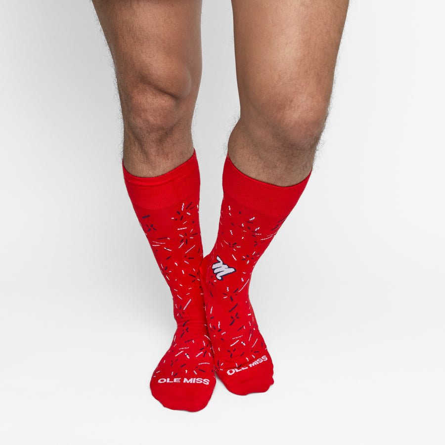 Red Confetti Dress SocksLicensed College SocksTorqelo.com