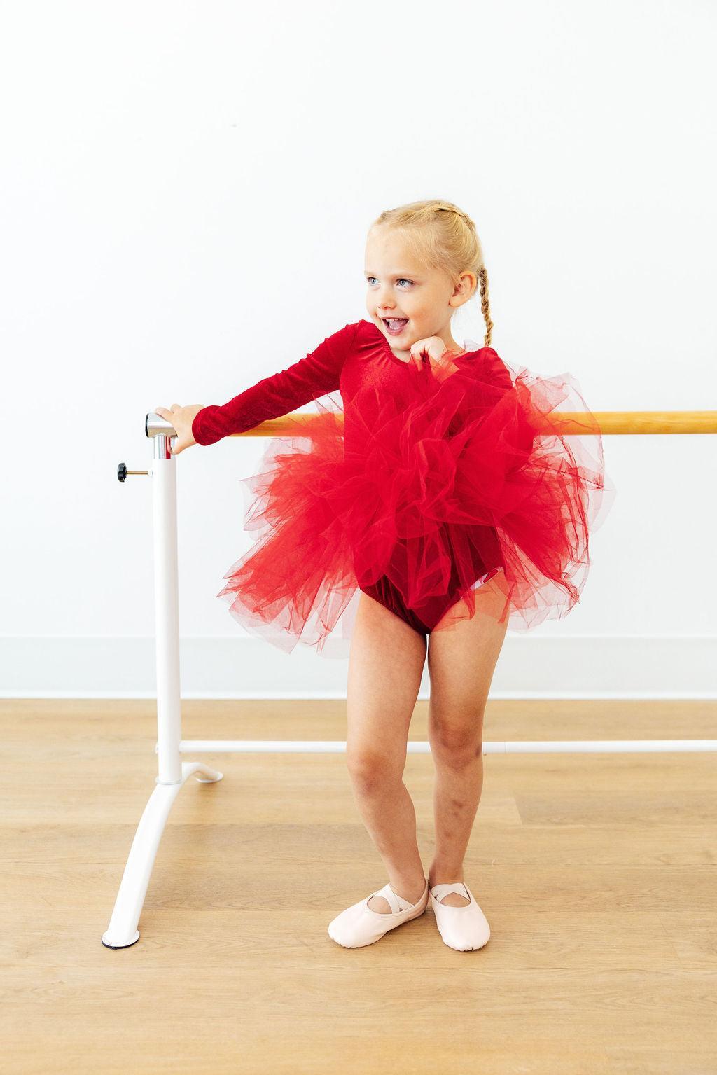 Red Velvet L/S Tutu LeotardTutu Leotard L/STorqelo.com