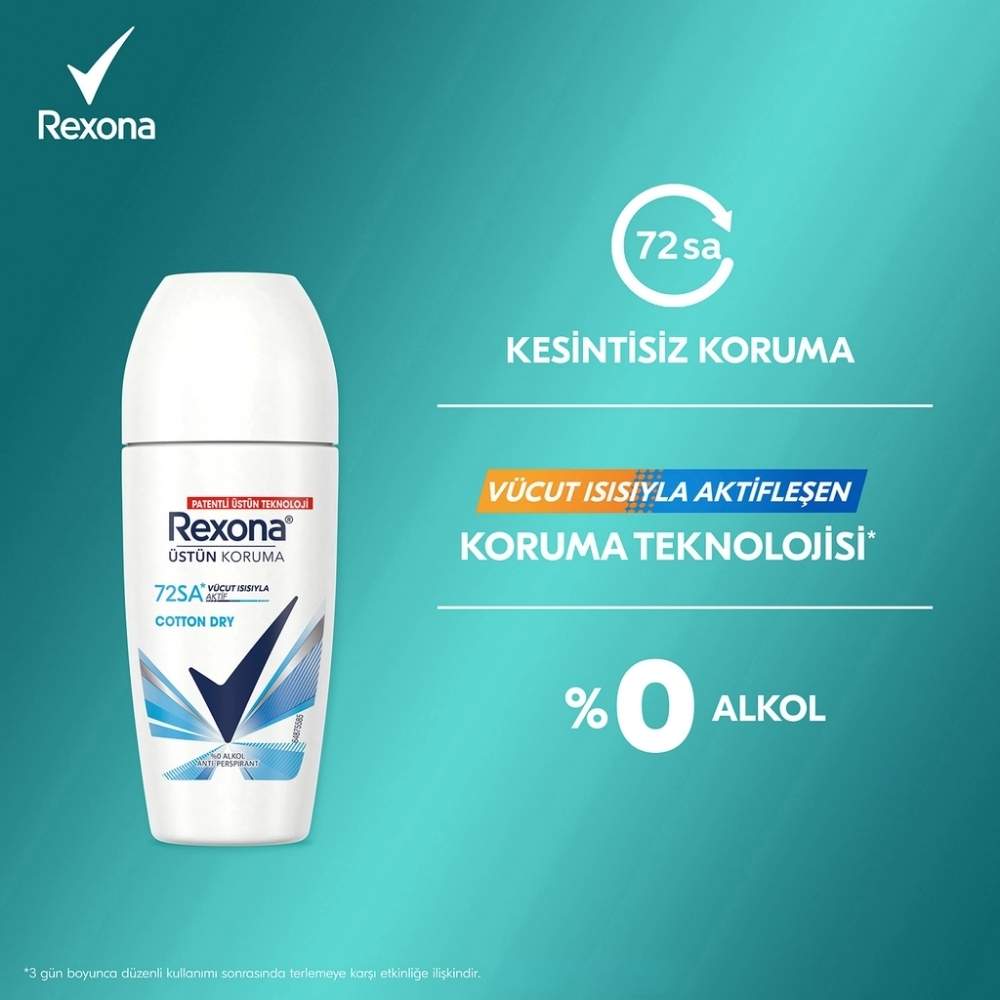 Rexona Women Cotton Dry Antiperspirant Roll-On 50 ml by Beauty Care Bag