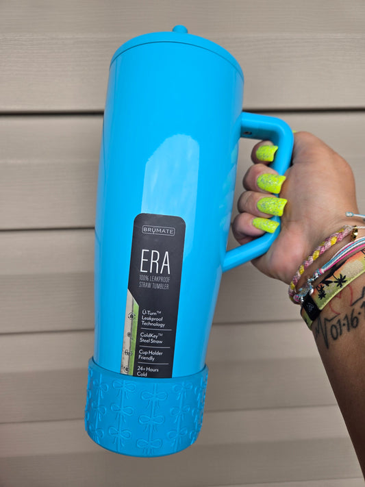 Electric Blue Coquette Boot Bumper Sleeve for Tumblers by THE SALTY CHIC