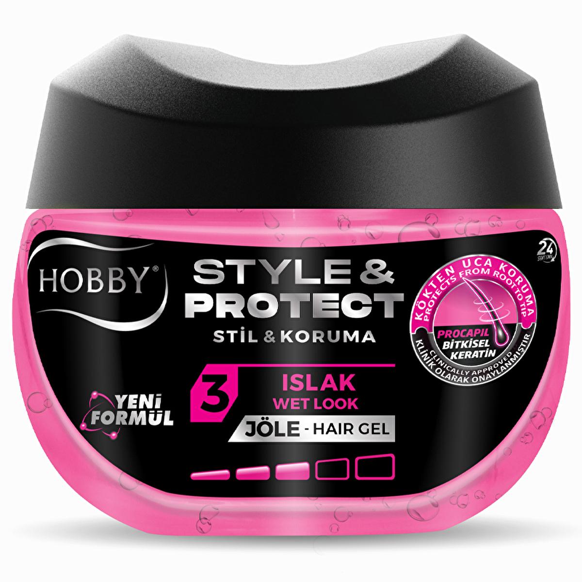 Hobby Style hair styling gel with Procapil and keratin, 13.53 fl oz