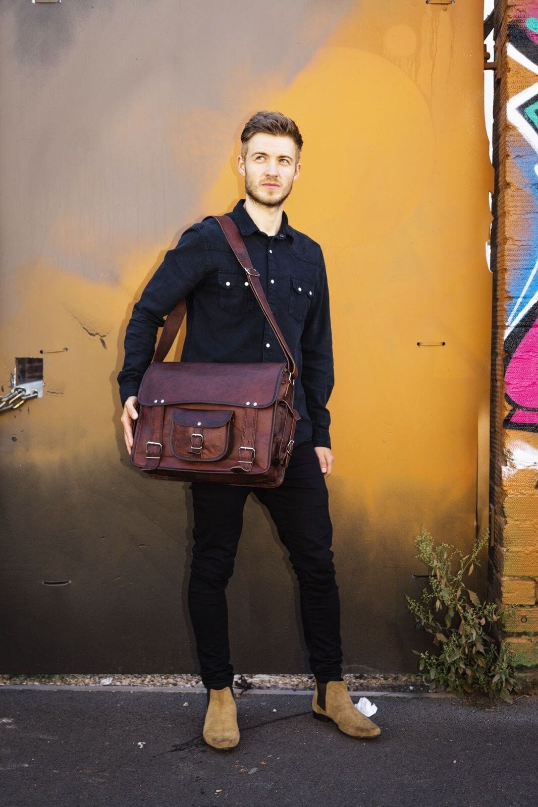 The Rugged Messenger by Classy Leather Bags
