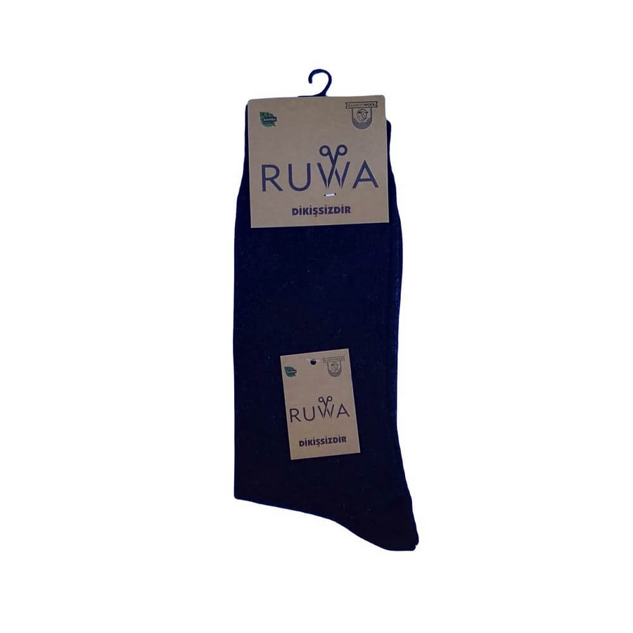 Ruwa 154 Men's Wool Bamboo Socks Warm Breathable Black by Beauty Care Bag