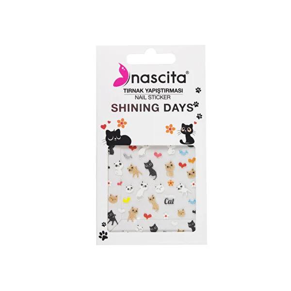 Nascita Pretty Cat Nail Stickers - Easy DIY Nail Art, Adhesive Nail Decorations for Women by Beauty Care Bag