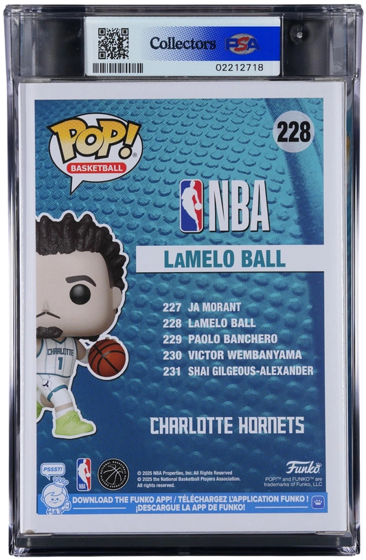 LaMelo Ball Basketball #228 Funko POP! PSA 8.5 NM-MINT+ by Balec Group