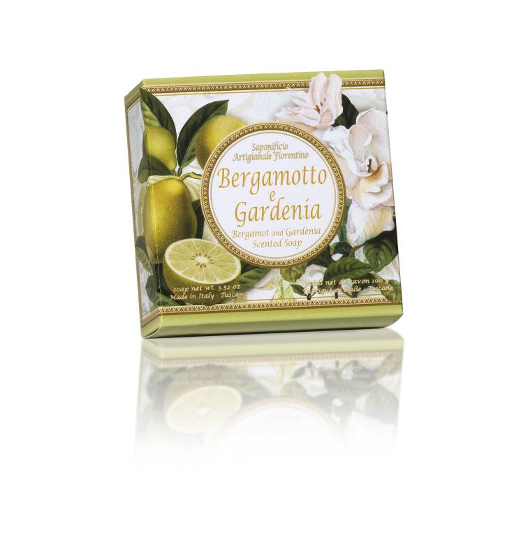 Saponificio Artigianale Fiorentino Bergamot & Gardenia Soap 100g by Beauty Care Bag