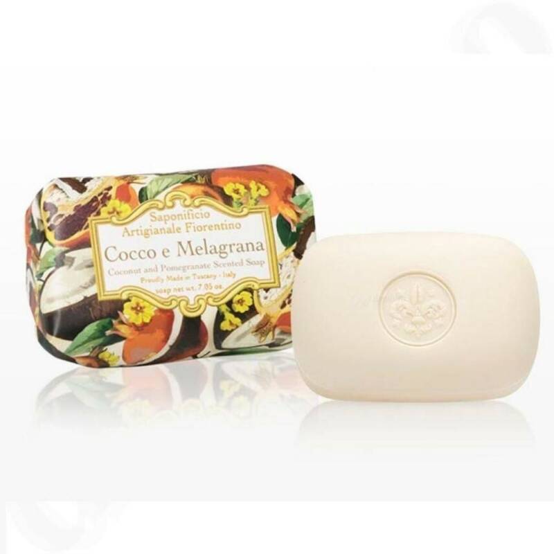 Saponificio Artigianale Fiorentino Coconut & Pomegranate Soap 200g by Beauty Care Bag