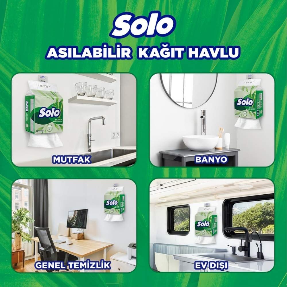 Solo Hangable Paper Towel High Absorbency Roll 1=7 by Beauty Care Bag