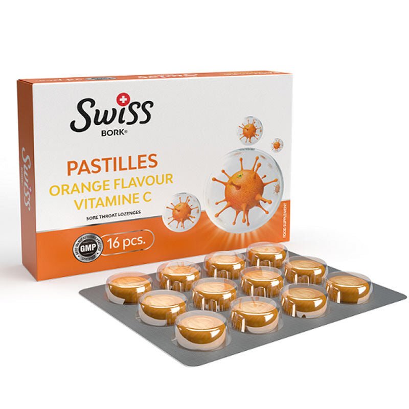 Swiss Bork Orange & Vitamin C Lozenges 16 CountSupplementsTorqelo.com