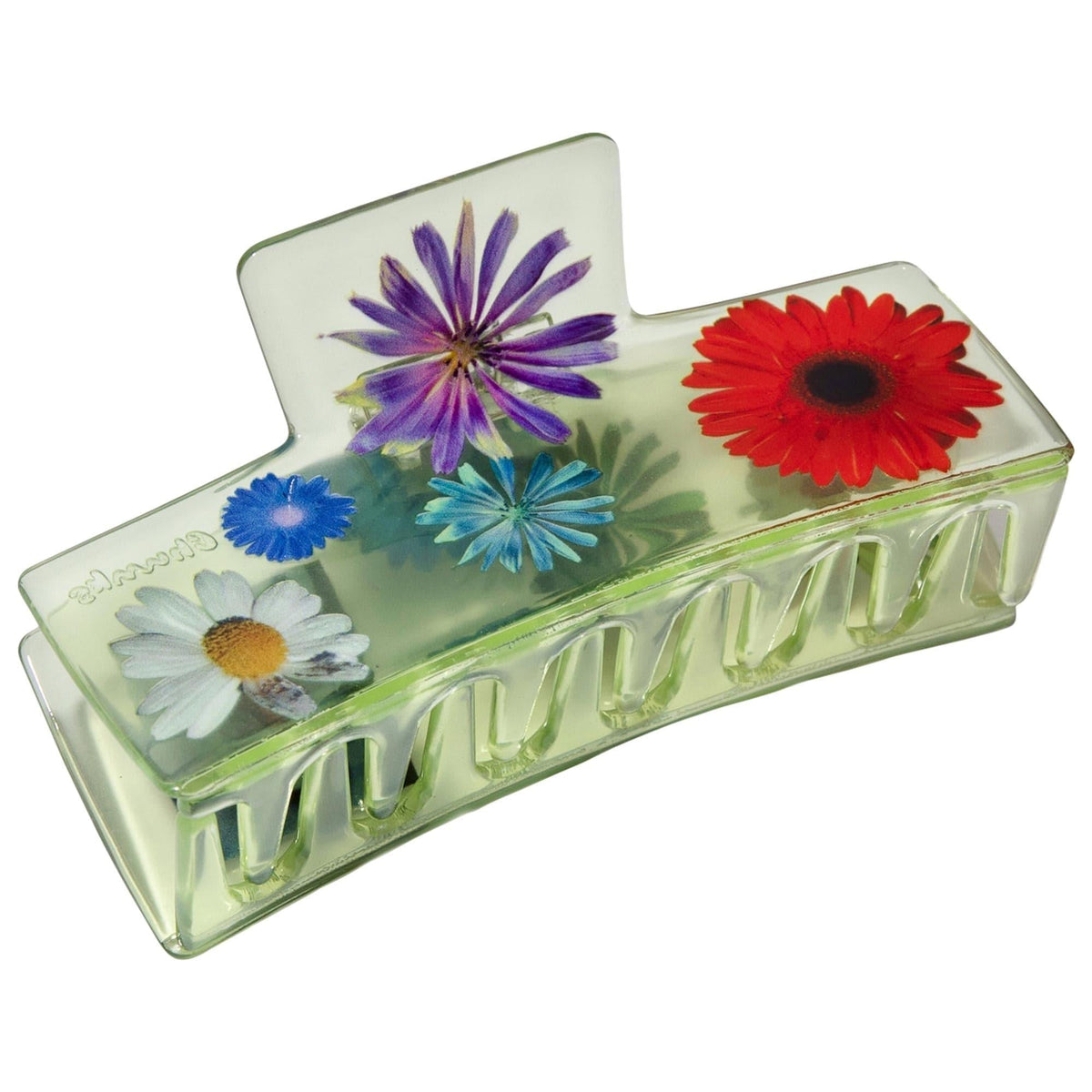 Chunks Flower Power Hair Claw Clip - Secure, Stylish Hold for All Hair Types - Acetate, Plant-Based & FSC Certified by Beauty Care Bag