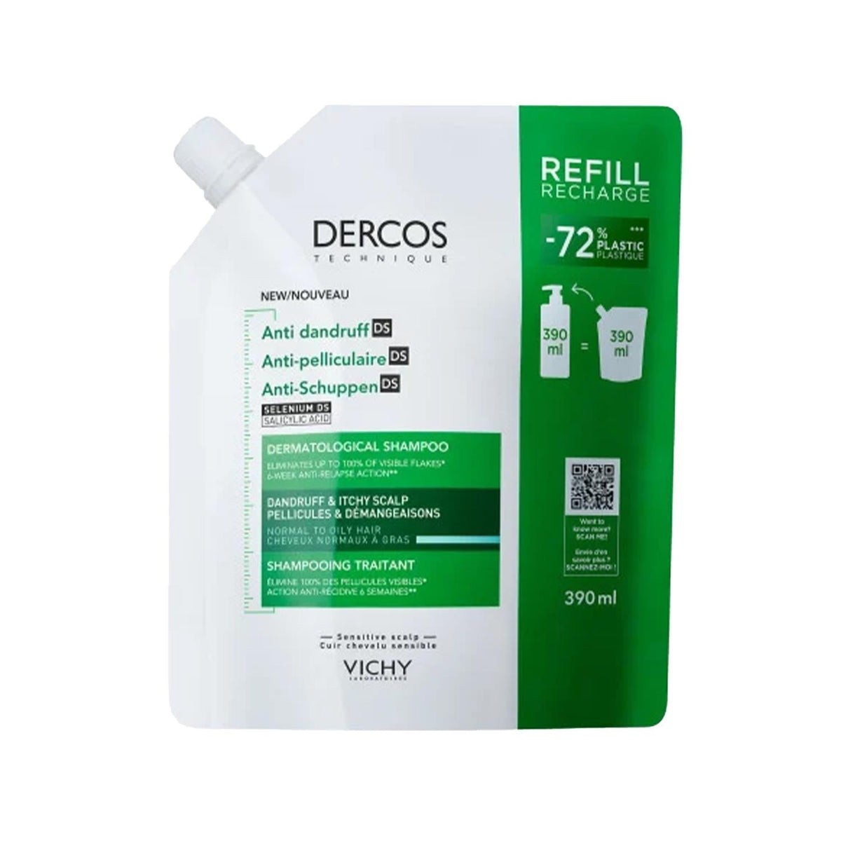 Vichy Dercos Anti-Dandruff Shampoo Refill 390 ml by Beauty Care Bag