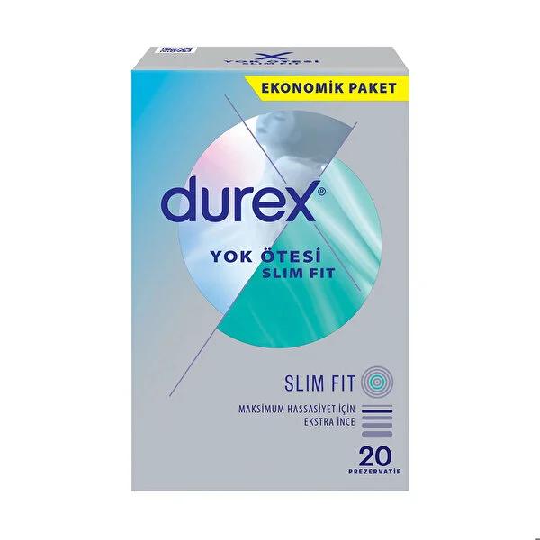 Durex Slim Fit Condoms: Enhanced Sensitivity & Reliable Protection - Snug Fit, Extra Lubricated Latex Condoms for Safe Sex & STI Prevention (20-Count) by Beauty Care Bag