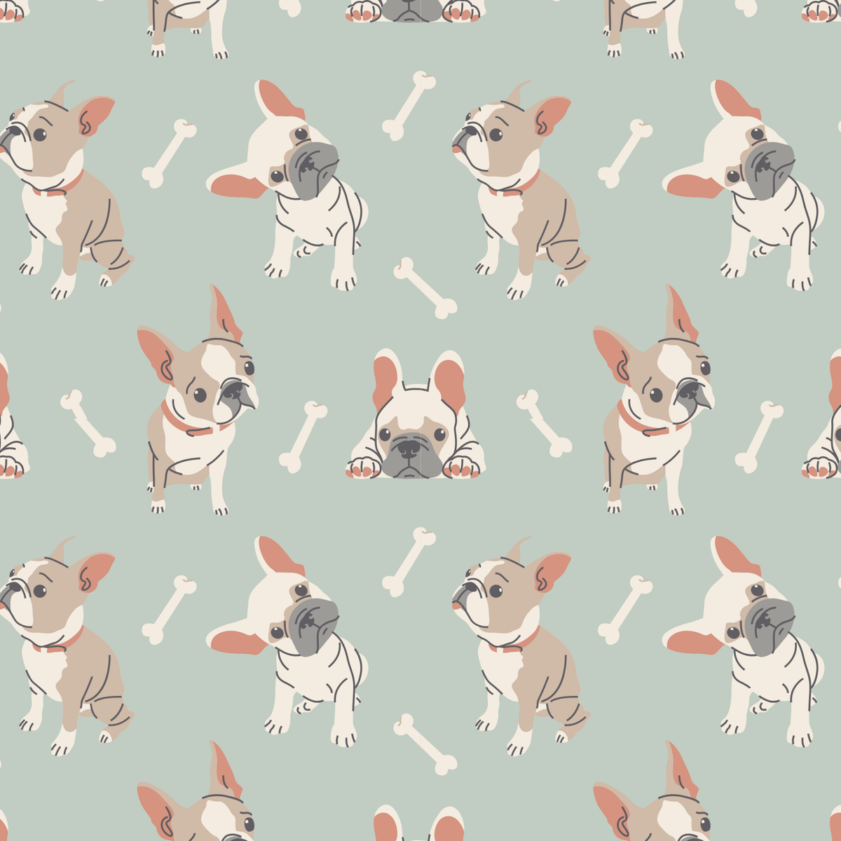 Mint Frenchie Puppy Tank Romper by Sweet Bamboo