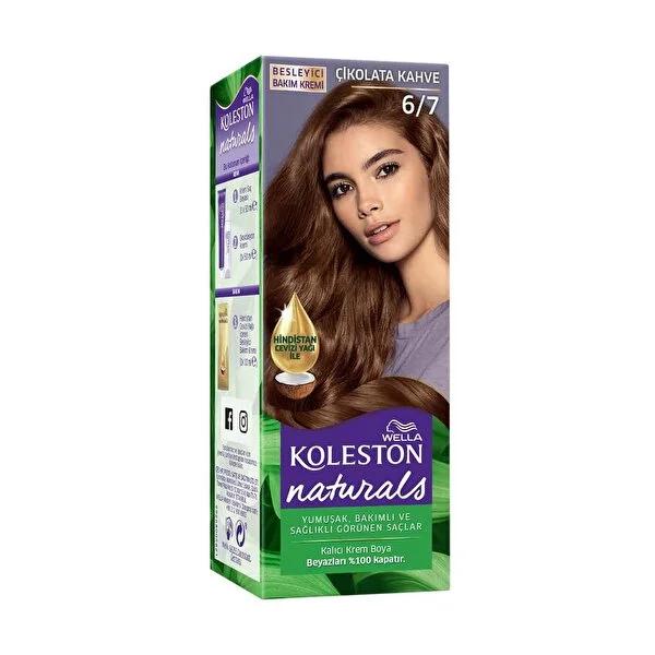 Koleston Naturals Chocolate Brown Hair Dye: Long Lasting Color & Gray Coverage with Coconut Oil - At Home Hair Coloring Kit by Beauty Care Bag