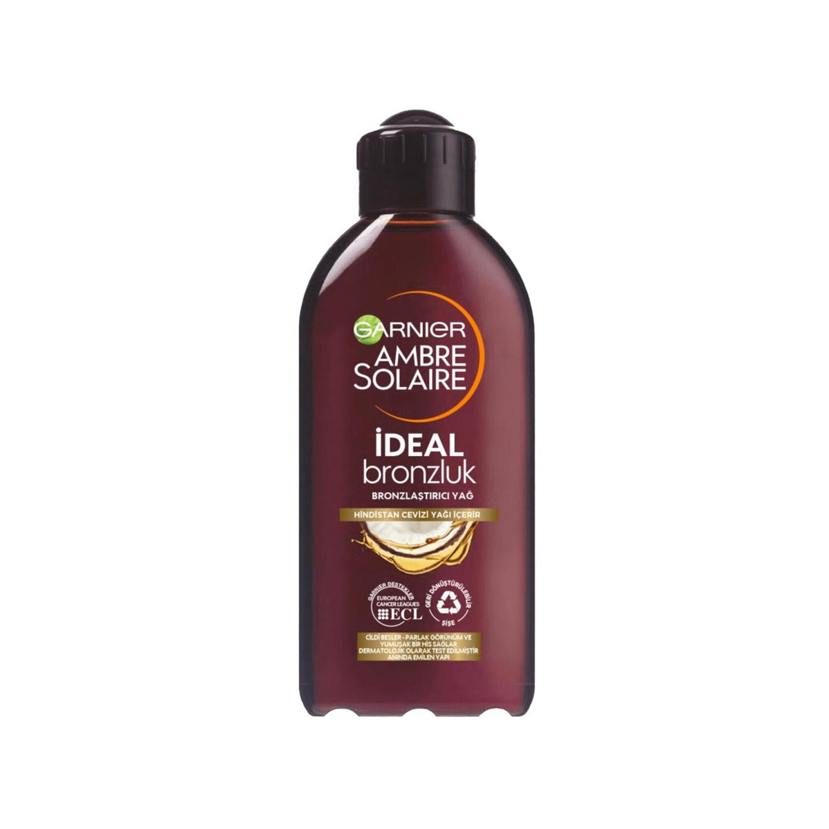 Garnier Ambre Solaire Tanning Oil - 200ml Bronzing Moisturizing Oil for Sun-Kissed Glow by Beauty Care Bag