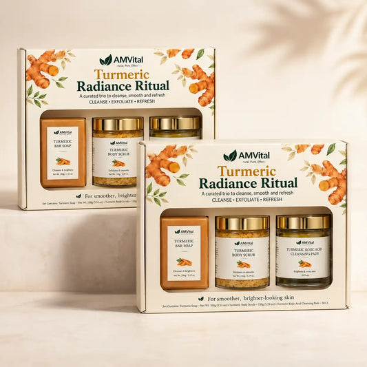 AMVital Turmeric Radiance Ritual 3-Piece Skincare Gift Set by AMVital