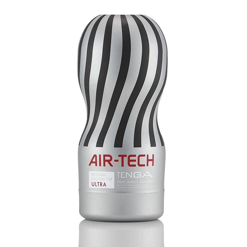 TENGA Air-Tech Cup Ultra Gray Adult Pleasure Product with Reusable Silicone & Vacuum Sensation by Beauty Care Bag