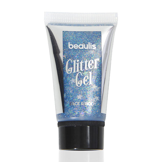 Beaulis Silver Star Glitter Gel - Face, Body Shimmer, Easy Application, Long-Lasting Sparkle - Perfect for Parties, Festivals, and Glitter Makeup by Beauty Care Bag