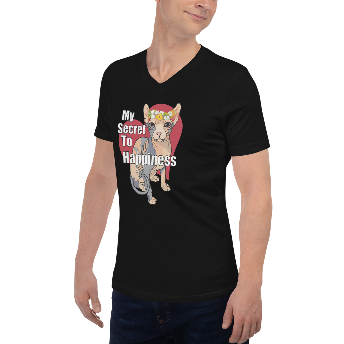 "MY SECRET TO HAPPINESS" ECO TEE by ReNewedPet
