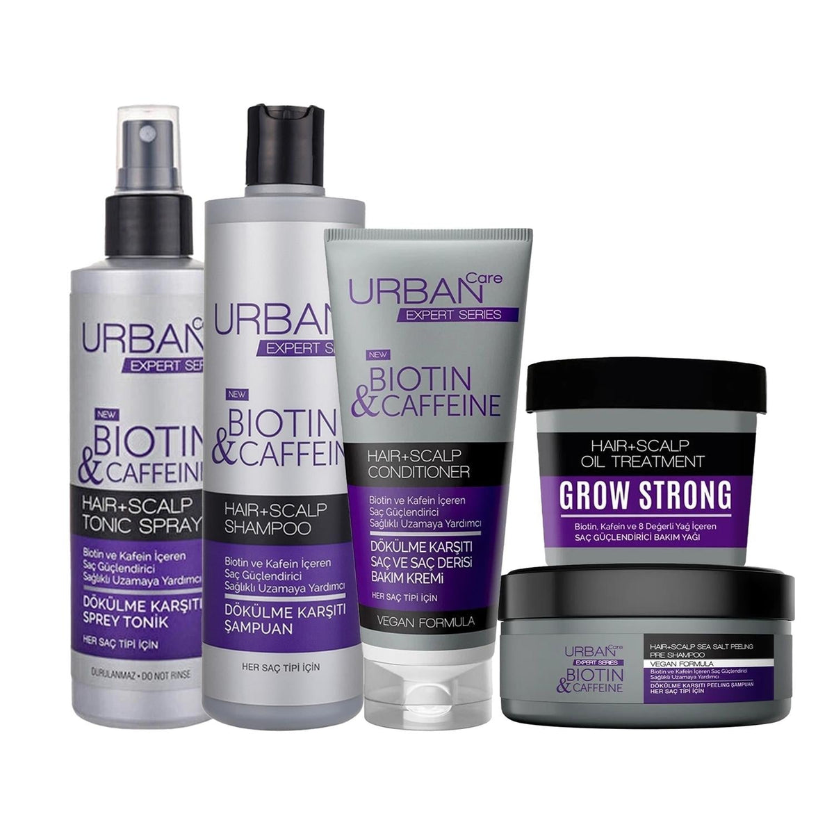 URBAN Care Expert Biotin & Caffeine Hair Care Set - Anti-Hair Loss Shampoo, Nourishing Products for Healthy HairShampooTorqelo.com