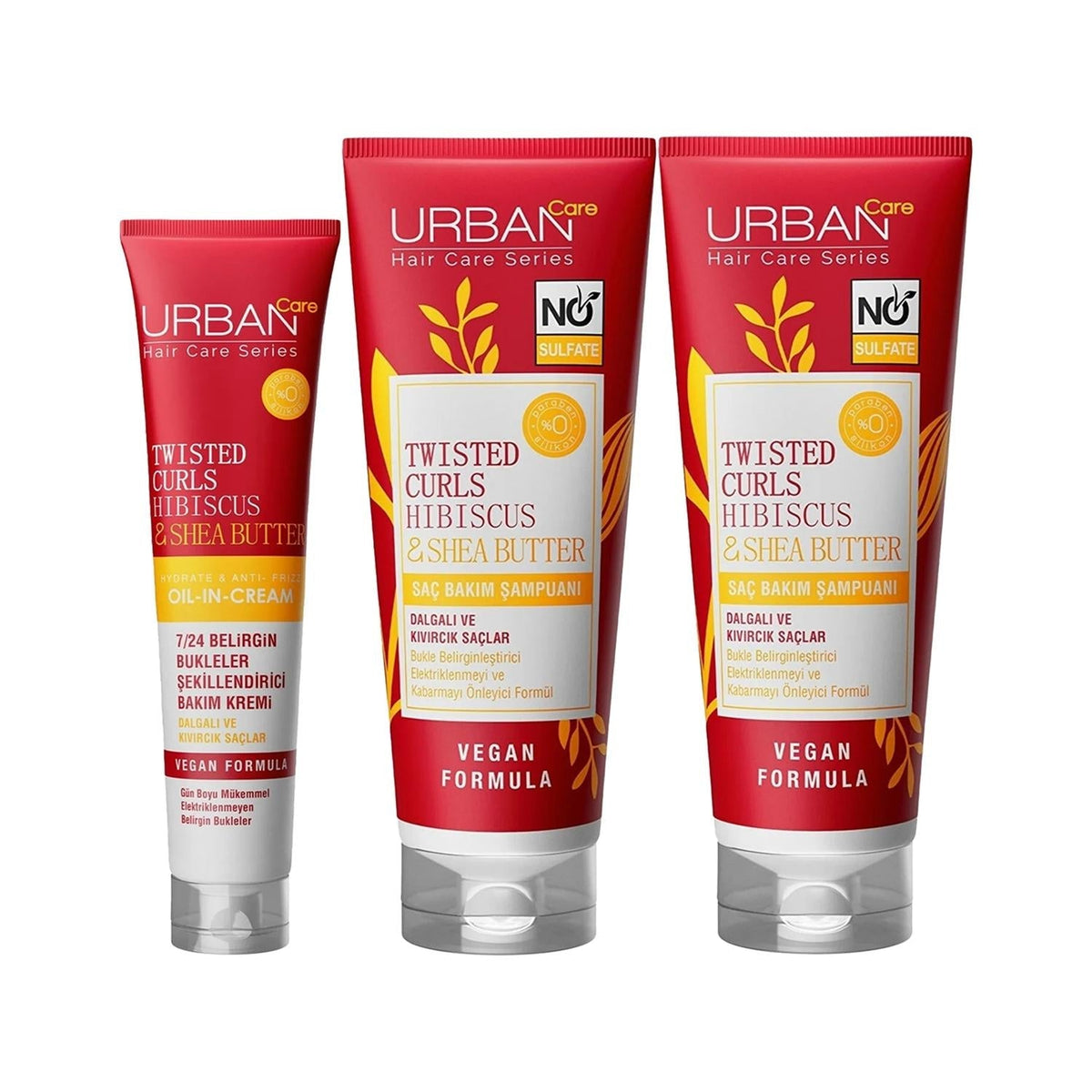 URBAN Care Hibiscus Shea Butter Curl Enhancing Hair Care Set for Curly & Wavy HairHair StylingTorqelo.com