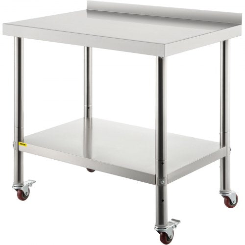 VEVOR Stainless Steel Prep Table, 36 x 24 x 35 Inch, 440lbs Load by Lemon Thalassa