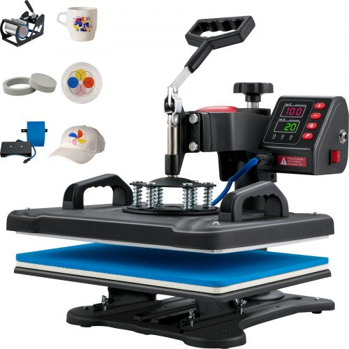 VEVOR Heat Press, 5 in 1 Heat Press Machine 30.48 x 38.1 cm, Clamshell by Lemon Thalassa