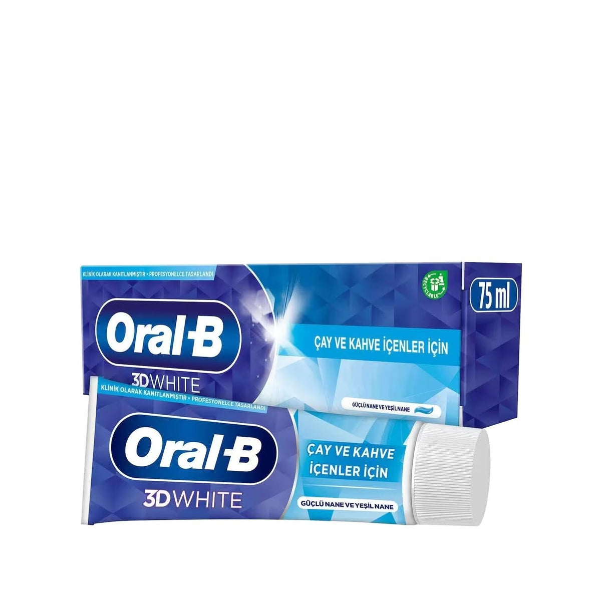 Oral-B Pro 3D White Toothpaste for Tea & Coffee Drinkers - 75ml, Whitening & Cleaning Formula by Beauty Care Bag