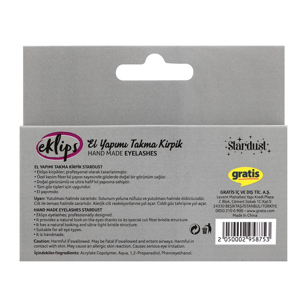 Eklips Stardust False Eyelashes for Volumizing Length 1 Pair by Beauty Care Bag