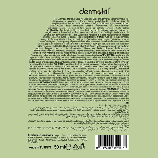 Dermokil Matcha Clay Face Mask for Deep Cleansing 50 ml by Beauty Care Bag