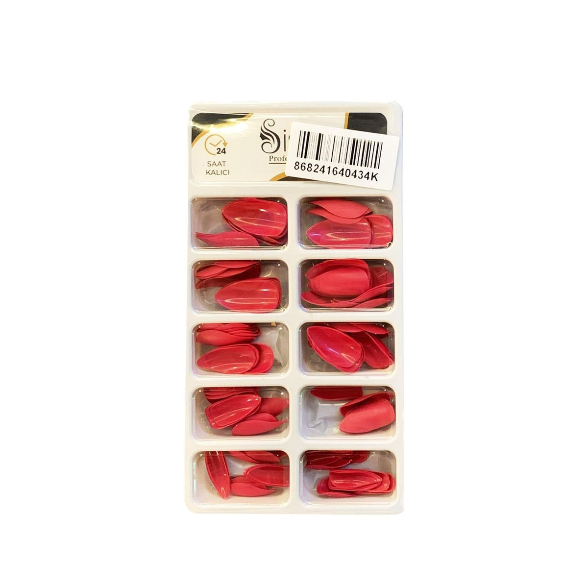 Sisa Professional Red Plastic Artificial Nail Tips for Nail Enhancement by Beauty Care Bag